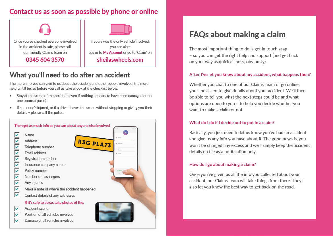 Sheilas' Wheels Accident Help Booklet Sheila's Wheels